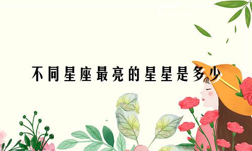 不同星座最亮的星星是多少