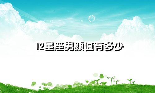 12星座男颜值有多少