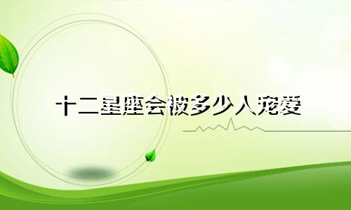 十二星座会被多少人宠爱