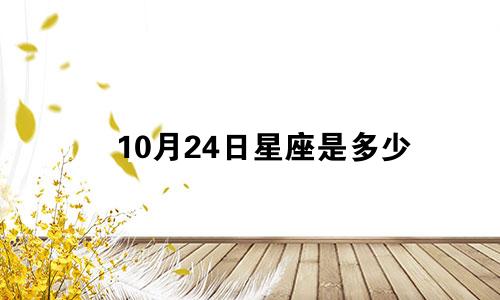 10月24日星座是多少