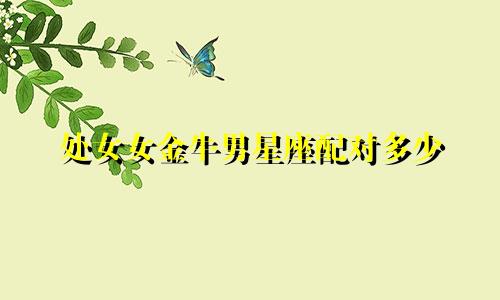 处女女金牛男星座配对多少