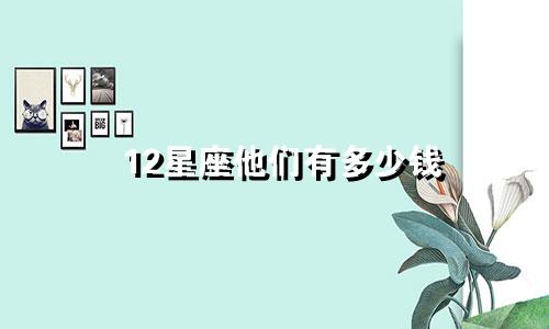 12星座他们有多少钱