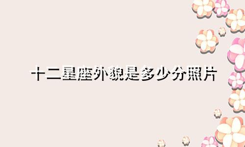 十二星座外貌是多少分照片