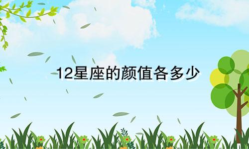12星座的颜值各多少