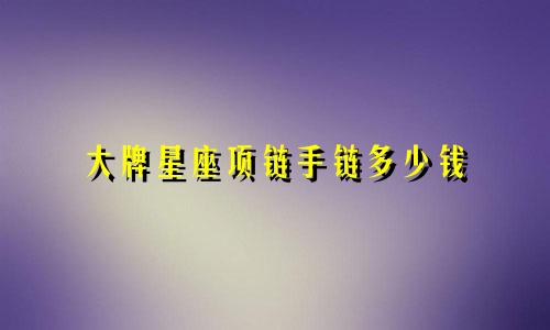 大牌星座项链手链多少钱