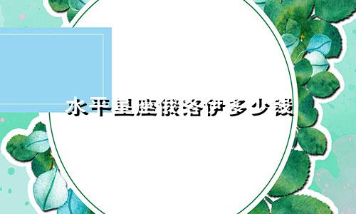 水平星座俄洛伊多少钱