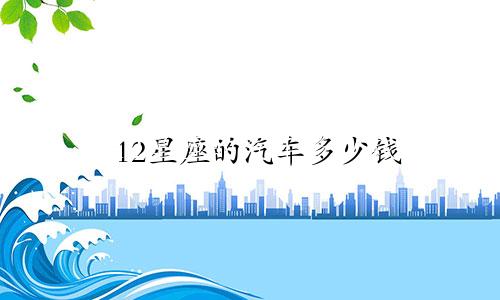 12星座的汽车多少钱