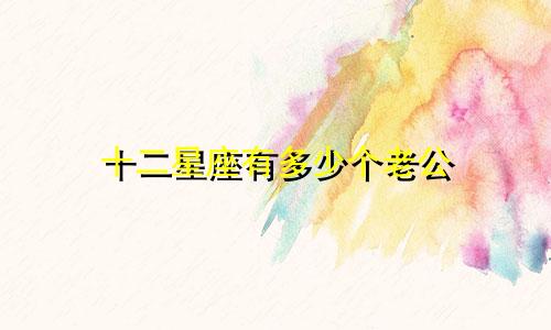 十二星座有多少个老公