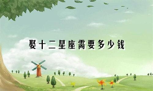 娶十二星座需要多少钱