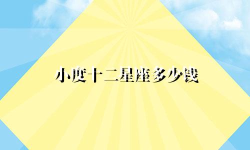 小度十二星座多少钱
