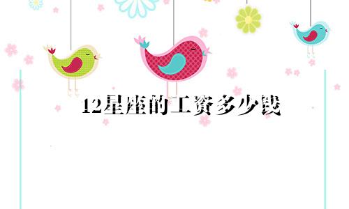 12星座的工资多少钱