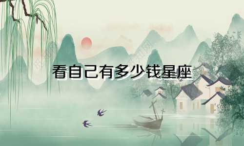 看自己有多少钱星座