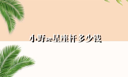 小野se星座杆多少钱