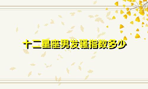 十二星座男发骚指数多少