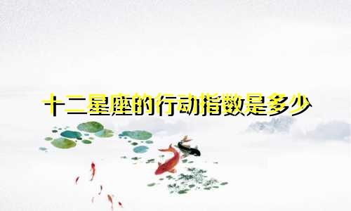十二星座的行动指数是多少