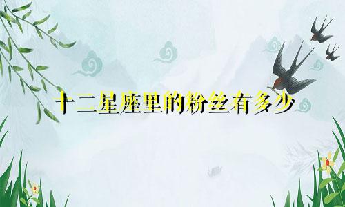 十二星座里的粉丝有多少