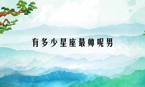 有多少星座最帅呢男