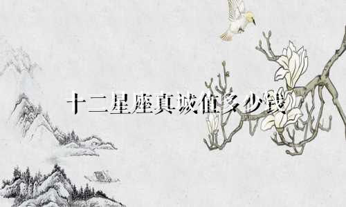 十二星座真诚值多少钱