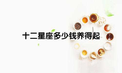 十二星座多少钱养得起