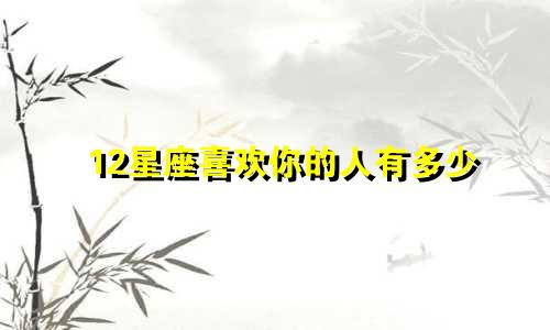 12星座喜欢你的人有多少