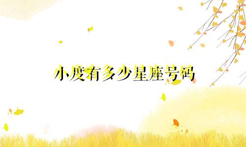 小度有多少星座号码