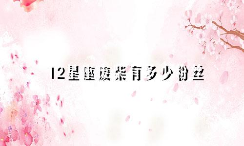 12星座废柴有多少粉丝