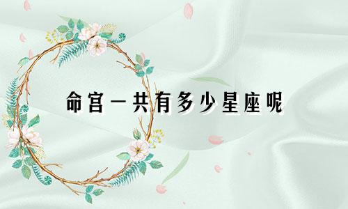命宫一共有多少星座呢