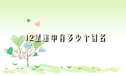 12星座中有多少个别名