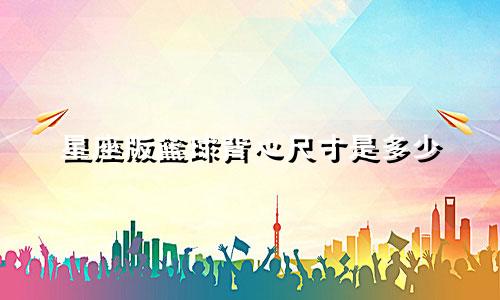 星座版篮球背心尺寸是多少