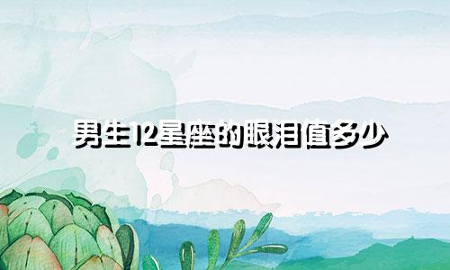男生12星座的眼泪值多少