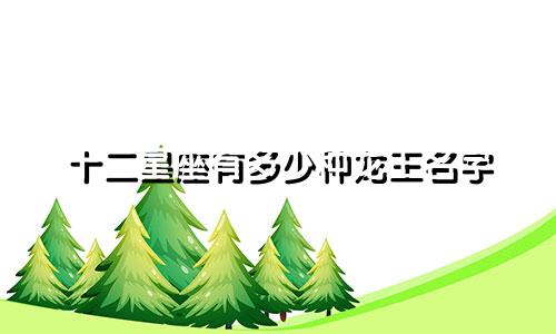 十二星座有多少种龙王名字