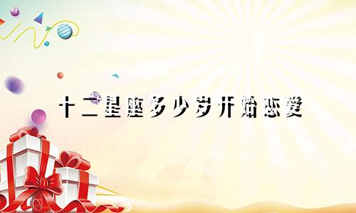 十二星座多少岁开始恋爱