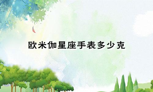 欧米伽星座手表多少克