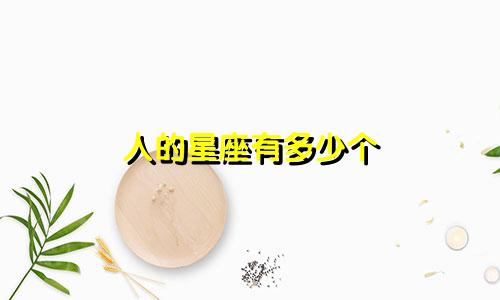 人的星座有多少个