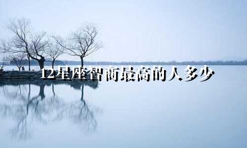 12星座智商最高的人多少