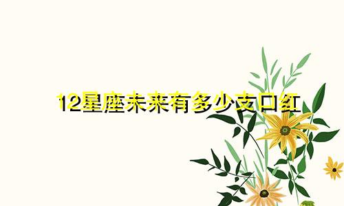 12星座未来有多少支口红
