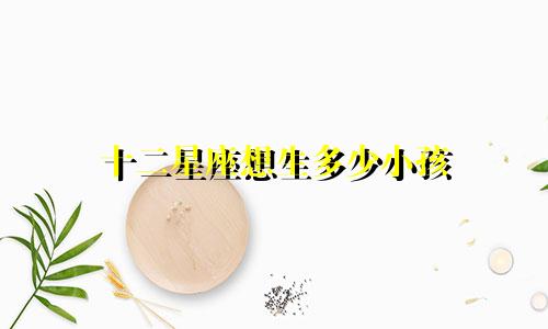十二星座想生多少小孩