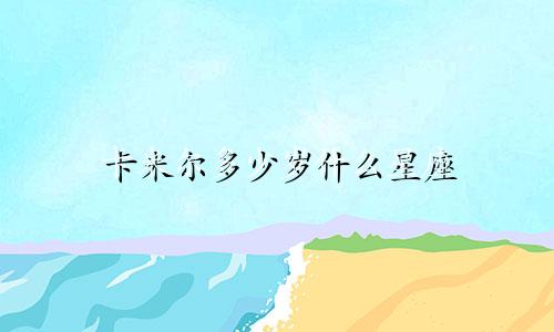 卡米尔多少岁什么星座