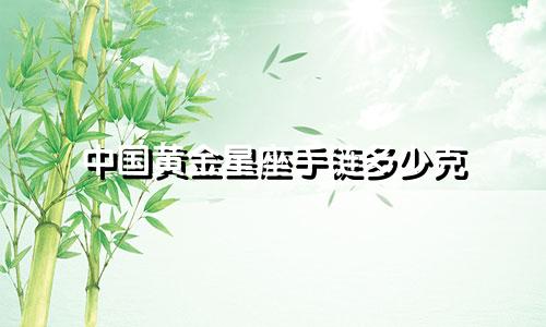 中国黄金星座手链多少克