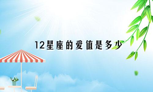 12星座的爱值是多少