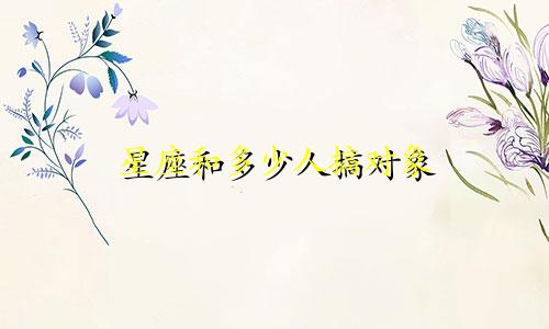 星座和多少人搞对象