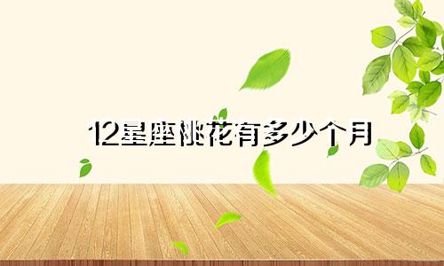 12星座桃花有多少个月