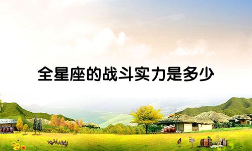全星座的战斗实力是多少
