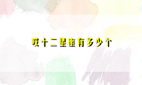 哎十二星座有多少个