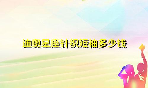 迪奥星座针织短袖多少钱