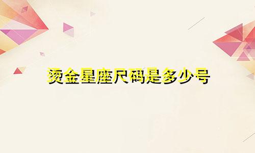 烫金星座尺码是多少号