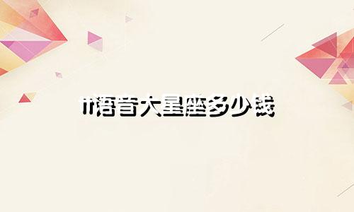 tt语音大星座多少钱