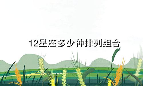12星座多少种排列组合