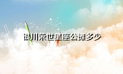 银川荣世星座公摊多少