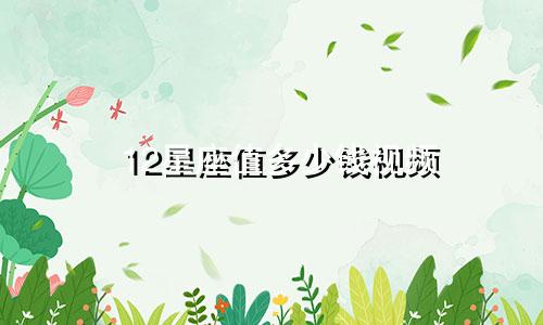 12星座值多少钱视频